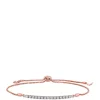 Cheap ✔️ 1/3 ct. t.w. Diamond Bar Adjustable Bolo Bracelet in 14K Rose Gold by Belk & Co. ⭐
