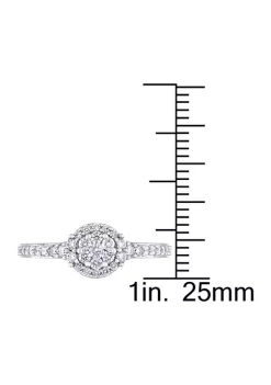 Cheap 🌟 1/2 ct. t.w. Diamond Composite Halo Engagement Ring in 14k White Gold by Belk & Co. 👍 -DealsBelk & Co. Store Belk 33928