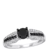 Best reviews of ✔️ 1.1 ct. t.w. Black and White Diamond Halo Engagement Ring in 14K White Gold by Belk & Co. 🥰