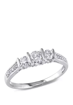 New ๐ 1/2 ct. t.w. Diamond 3 Stone Engagement Ring by Belk & Co. ๐