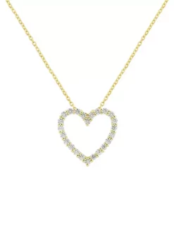 Buy 🥰 1/4 ct. t.w. Diamond Heart Necklace in 10K Yellow Gold by Belk & Co. 🎉