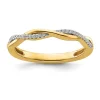 Hot Sale 👏 0.084 ct. t.w. Diamonds Stackable Expressions Twist Ring in 14K Gold by Belk & Co. 🔔