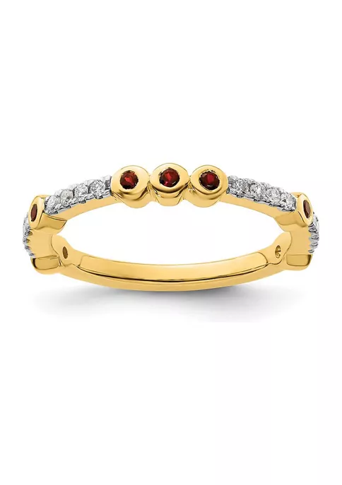 Deals ๐ 1/6 ct. t.w. Garnet and 1/10 ct. t.w. Diamond Stackable Expressions Ring in 14K Gold by Belk & Co. ๐งจ 1 Deals ๐ 1/6 ct. t.w. Garnet and 1/10 ct. t.w. Diamond Stackable Expressions Ring in 14K Gold by Belk & Co. ๐งจ