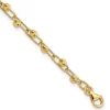 New ✔️ 14K Yellow Gold Polished Diamond Cut Beads Link Bracelet by Belk & Co. ✨