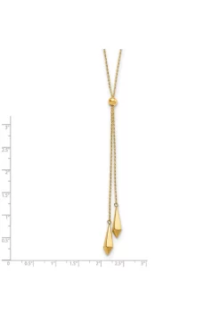 Buy ⌛ 14K Yellow Gold Polished Adjustable Y Drop Necklace by Belk & Co. 😀 -DealsBelk & Co. Store Belk 33984