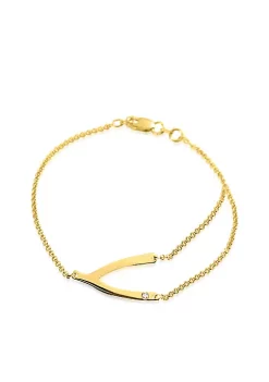 Wholesale 🥰 14k Yellow Gold Wishbone Bracelet by Belk & Co. 😉
