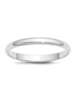 Buy 🧨 Men's 14K White Gold 2.5 Millimeter Lightweight Half Round Band by Belk & Co. ⭐ -DealsBelk & Co. Store Belk 34014