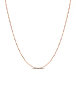 Budget 😉 18k Rose Gold Plated Sterling Silver 1mm Ball Chain Necklace by Belk & Co. 🔔