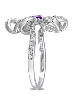 Flash Sale โญ 7/8 CT TGW African Amethyst and White Topaz Flower Cocktail Ring in Sterling Silver by Belk & Co. ๐ 8 Flash Sale โญ 7/8 CT TGW African Amethyst and White Topaz Flower Cocktail Ring in Sterling Silver by Belk & Co. ๐ -DealsBelk & Co. Store Belk 34030