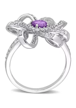Flash Sale โญ 7/8 CT TGW African Amethyst and White Topaz Flower Cocktail Ring in Sterling Silver by Belk & Co. ๐ 10 Flash Sale โญ 7/8 CT TGW African Amethyst and White Topaz Flower Cocktail Ring in Sterling Silver by Belk & Co. ๐ -DealsBelk & Co. Store Belk 34032