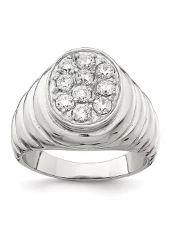 Promo 🎉 Men's Sterling Silver Cubic Zirconia Ring by Belk & Co. ⌛ -DealsBelk & Co. Store Belk 34041