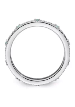 Buy ⌛ 1/8 ct. t.w. Aquamarine Stackable Expressions Ring in Sterling Silver by Belk & Co. 😍 -DealsBelk & Co. Store Belk 3409