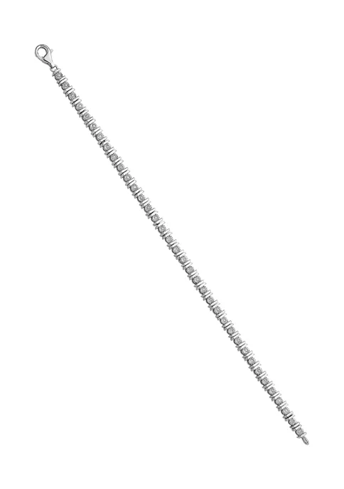 Best Pirce ๐ฅ 1/2 ct. t.w. Diamond Tennis Bracelet in Rhodium Plated Sterling Silver by Belk & Co. ๐งจ 2 Best Pirce ๐ฅ 1/2 ct. t.w. Diamond Tennis Bracelet in Rhodium Plated Sterling Silver by Belk & Co. ๐งจ - Image 2