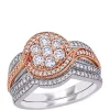 Coupon 👏 1.0 ct. t.w. Diamond Bridal Set in 14k White and Rose Gold by Belk & Co. 🌟