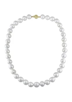 Brand new 😉 10-12 MM Semi-Round White South Sea Pearl Strand Necklace with 14k Yellow Gold Clasp by Belk & Co. 👍 10 Brand new 😉 10-12 MM Semi-Round White South Sea Pearl Strand Necklace with 14k Yellow Gold Clasp by Belk & Co. 👍 -DealsBelk & Co. Store Belk 34109