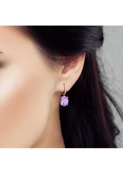 Promo 🎉 8 ct. t.g.w. Amethyst and 1/10 ct. t.w. Diamond Oval Earrings in 14K Rose Gold by Belk & Co. ✨ -DealsBelk & Co. Store Belk 34133