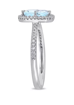Cheapest 🌟 1 ct. t.w. Aquamarine and 1/4 ct. t.w. Diamond Halo Ring in 14k White Gold by Belk & Co. 🛒 5 Cheapest 🌟 1 ct. t.w. Aquamarine and 1/4 ct. t.w. Diamond Halo Ring in 14k White Gold by Belk & Co. 🛒 -DealsBelk & Co. Store Belk 34141