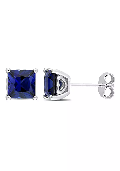 Brand new ๐ฅฐ Lab Created 2.68 CT TGW Square Created Blue Sapphire Earrings in Sterling Silver by Belk & Co. ๐ 1 Brand new ๐ฅฐ Lab Created 2.68 CT TGW Square Created Blue Sapphire Earrings in Sterling Silver by Belk & Co. ๐