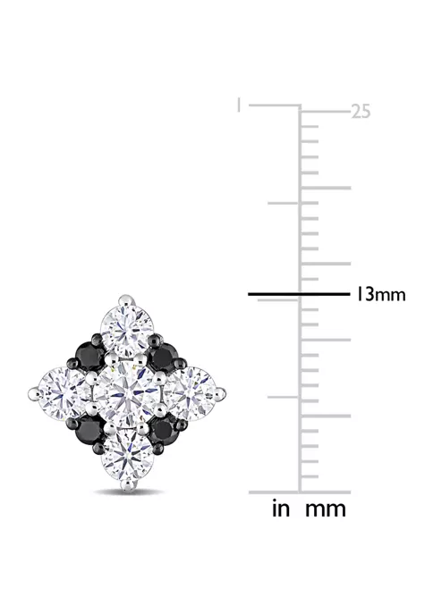 New ๐ 2.16 ct. t.w. Created Moissanite and 1/3 ct. t.w. Black Diamond Stud Earrings in 10K White Gold by Belk & Co. ๐งจ 2 New ๐ 2.16 ct. t.w. Created Moissanite and 1/3 ct. t.w. Black Diamond Stud Earrings in 10K White Gold by Belk & Co. ๐งจ - Image 2