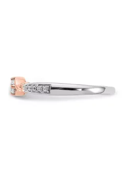 Promo 🛒 1/6 ct. t.w. Diamond Band Ring in 14K White and Rose Gold by Belk & Co. 😍 -DealsBelk & Co. Store Belk 34166