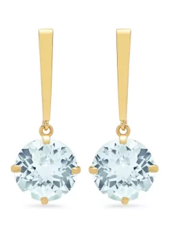 Best Pirce 🎉 Aquamarine Drop Earrings by Belk & Co. ❤️ -DealsBelk & Co. Store Belk 34170