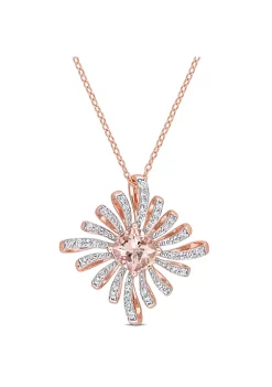 Promo 😉 2.21 ct. t.g.w. Morganite and White Topaz Spike Pendant with Chain in Rose Plated Sterling Silver by Belk & Co. 🤩 9 Promo 😉 2.21 ct. t.g.w. Morganite and White Topaz Spike Pendant with Chain in Rose Plated Sterling Silver by Belk & Co. 🤩 -DealsBelk & Co. Store Belk 34182