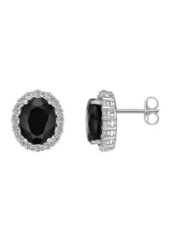 Budget 🌟 4.4 ct. t.w. Black Onyx and 1/10 ct. t.w. White Topaz Earrings in Sterling Silver by Belk & Co. 🥰