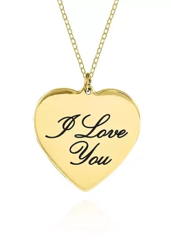 Flash Sale ⭐ 14k Yellow Gold I Love You Heart Pendant by Belk & Co. ⌛ -DealsBelk & Co. Store Belk 34211