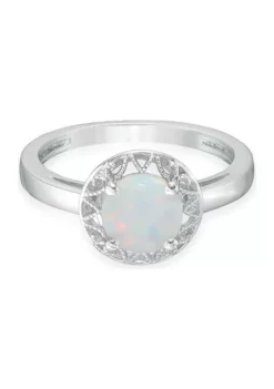 New 🔔 Lab Created 0.8 ct. t.w. Created Opal Ring in Sterling Silver by Belk & Co. 👍 -DealsBelk & Co. Store Belk 3424