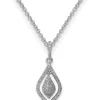 Flash Sale ❤️ 1/5 ct. t.w. Diamond Fashion Pendant with 18 Inch Chain in Rhodium Plated Sterling Silver by Belk & Co. 😍