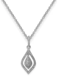 Flash Sale ❤️ 1/5 ct. t.w. Diamond Fashion Pendant with 18 Inch Chain in Rhodium Plated Sterling Silver by Belk & Co. 😍