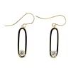 Wholesale 🧨 Lab Created Oval Drop with 4 mm Created White Sapphire Earrings in 10K Yellow Gold by Belk & Co. 🔔