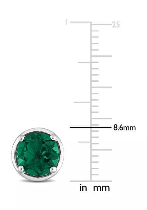 Hot Sale ๐ Lab Created 2.30 ct. t.g.w. Created Emerald Bezel Style Stud Earrings in Sterling Silver by Belk & Co. ๐ 2 Hot Sale ๐ Lab Created 2.30 ct. t.g.w. Created Emerald Bezel Style Stud Earrings in Sterling Silver by Belk & Co. ๐ - Image 2