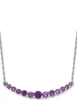 Buy 🎁 3/4 ct. t.w. Amethyst Pendant with Necklace in Rhodium-Plated Sterling Silver by Belk & Co. 🔥