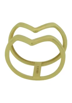 Deals 👏 Double V Band in 14K Yellow Gold by Belk & Co. ✔️