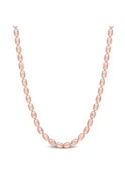 Discount 🎉 Oval Ball Chain Necklace in 18k Rose Gold Plated Sterling Silver, 20" by Belk & Co. ⭐