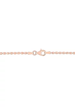 Discount 🎉 Oval Ball Chain Necklace in 18k Rose Gold Plated Sterling Silver, 20" by Belk & Co. ⭐ -DealsBelk & Co. Store Belk 34307