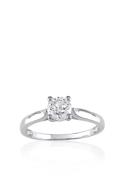 Best reviews of 🌟 Diamond Solitaire Ring in 14k White Gold by Belk & Co. 😀