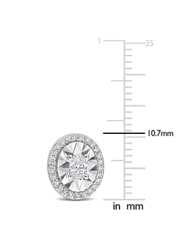 Deals 🧨 1/2 ct. t.w. Oval and Round Diamond Stud Earrings in 14K White Gold by Belk & Co. 🛒 -DealsBelk & Co. Store Belk 34345