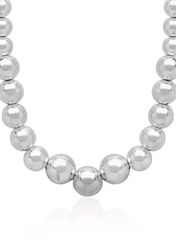 Budget 🤩 Sterling Silver Graduated Bead Necklace by Belk & Co. 🛒