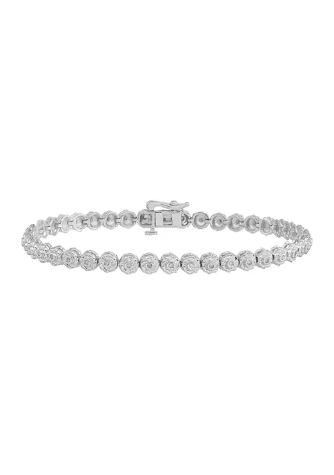 Cheap โ๏ธ 1/4 ct. t.w. Diamond Bracelet in Rhodium-plated Sterling Silver by Belk & Co. ๐ 1 Cheap โ๏ธ 1/4 ct. t.w. Diamond Bracelet in Rhodium-plated Sterling Silver by Belk & Co. ๐
