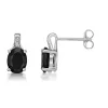 Best Pirce 🔥 3.2 ct. t.w. Black Onyx and Diamond Accent Earrings in Sterling Silver by Belk & Co. ⌛