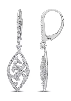 Flash Sale ๐ 3/4 ct. t.w. Created Moissanite Dangle Earrings in Sterling Silver by Belk & Co. ๐