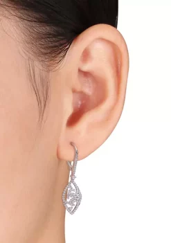 Flash Sale 😍 3/4 ct. t.w. Created Moissanite Dangle Earrings in Sterling Silver by Belk & Co. 🔔 -DealsBelk & Co. Store Belk 34437