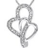 Outlet ✨ 1/10 ct. t.w. Diamond Accent Interlocked Heart Pendant with Chain in 10K White Gold by Belk & Co. 🛒