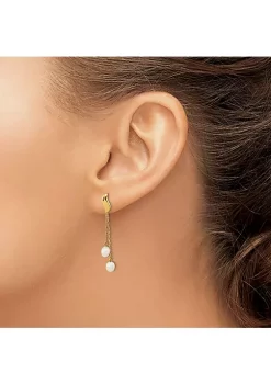 Best reviews of ✔️ 14K Yellow Gold 4-5mm White Rice Freshwater Cultured Pearl Dangle Post Earrings by Belk & Co. 🌟 -DealsBelk & Co. Store Belk 34449