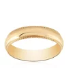 Best reviews of ❤️ Polished Comfort Fit Milgrain Ring in 10k Yellow Gold by Belk & Co. 👏