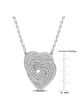 Coupon 👍 Lab Created 1.45 ct. t.g.w. Created White Sapphire Interlocking Hearts Pendant with Chain in Sterling Silver by Belk & Co. 🛒 -DealsBelk & Co. Store Belk 34470