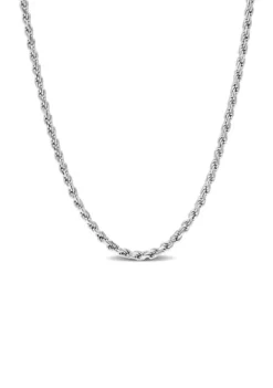 Deals 🧨 Sterling Silver 2.2mm Rope Chain Necklace by Belk & Co. 💯