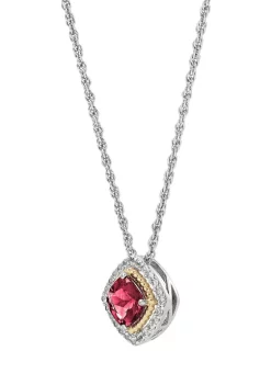 Best deal 🛒 Ruby and Lab Created White Sapphire Necklace, Earring and Ring Set in Sterling Silver by Belk & Co. 🤩 -DealsBelk & Co. Store Belk 34528